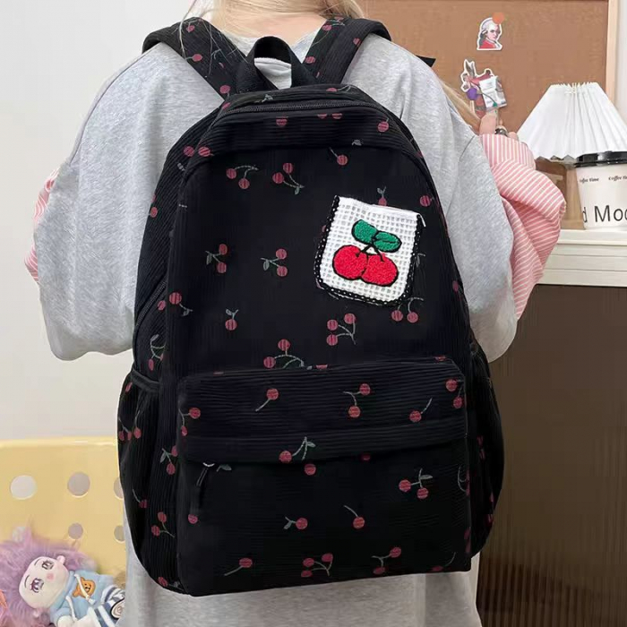 Ghiozdan/rucsac pentru scoala sau calatorii, model Fructe ZY-5501negru [3]