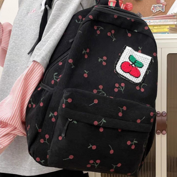 Ghiozdan/rucsac pentru scoala sau calatorii, model Fructe ZY-5501negru [6]