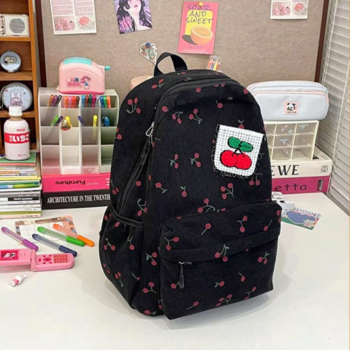 Ghiozdan/rucsac pentru scoala sau calatorii, model Fructe ZY-5501negru [5]