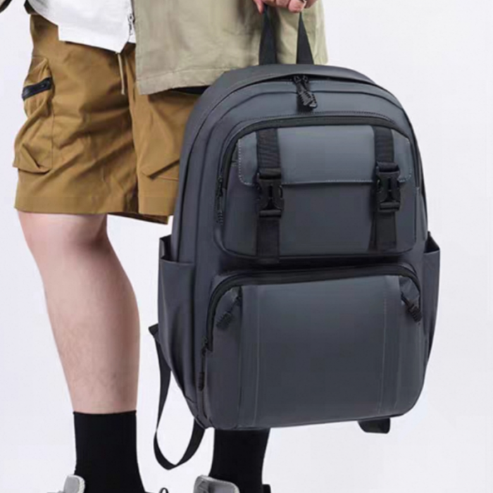 Ghiozdan/rucsac pentru scoala sau calatorii cu atasare la troler ZY-G04gri [9]