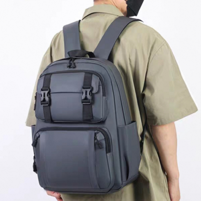 Ghiozdan/rucsac pentru scoala sau calatorii cu atasare la troler ZY-G04gri [11]