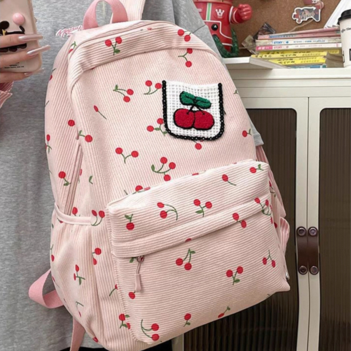 Ghiozdan/rucsac pentru scoala sau calatorii, model Fructe ZY-5501roz [15]