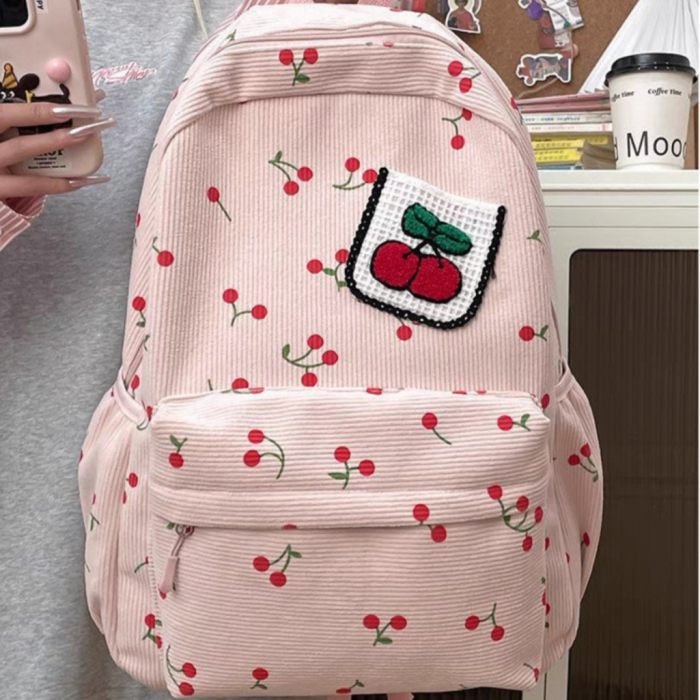 Ghiozdan/rucsac pentru scoala sau calatorii, model Fructe ZY-5501roz [14]