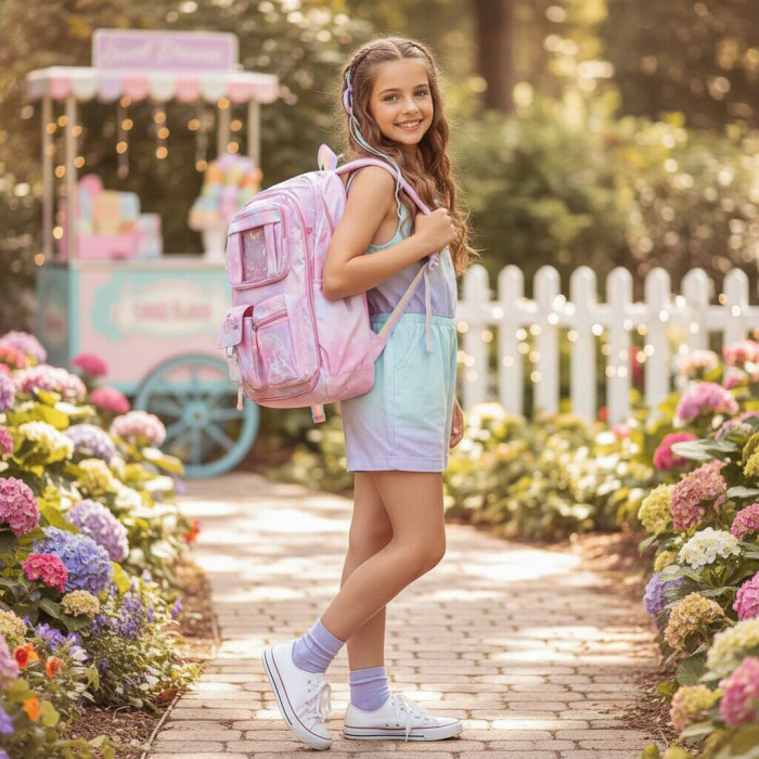 Ghiozdan/rucsac pentru scoala sau calatorii ZY-25126roz [8]