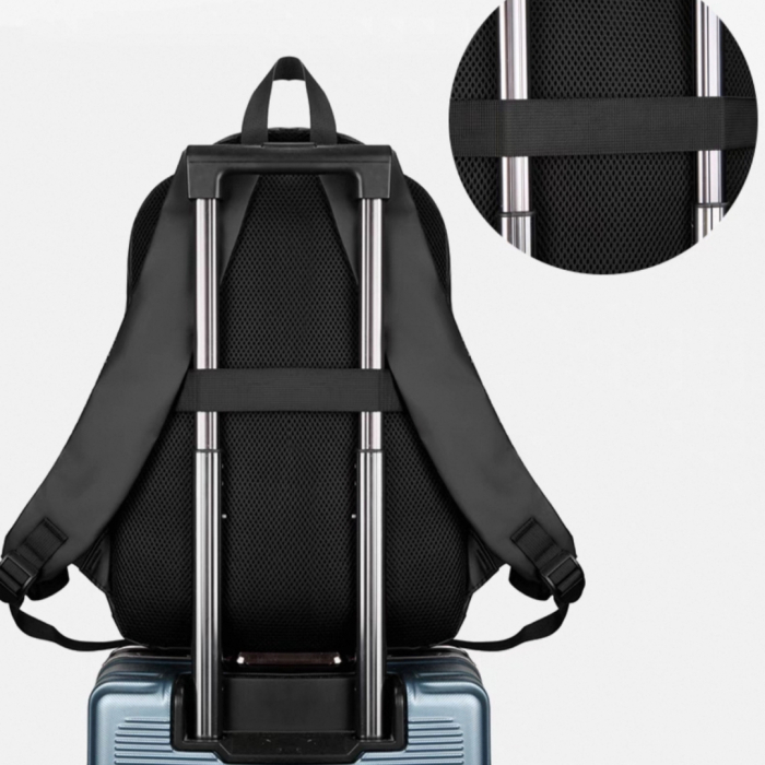 Ghiozdan/rucsac pentru scoala sau calatorii cu atasare la troler ZY-201negru [6]