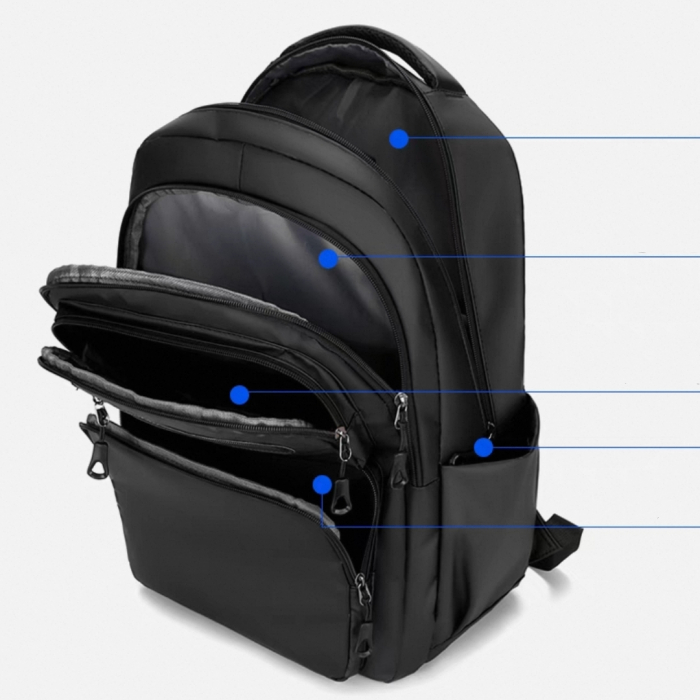 Ghiozdan/rucsac pentru scoala sau calatorii cu atasare la troler ZY-201negru [4]