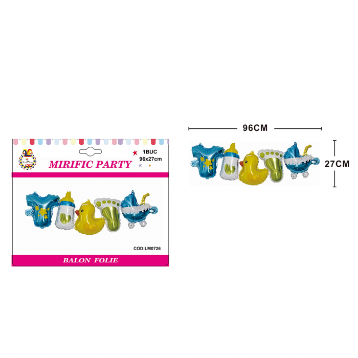 Ghirlanda baloane din folie de aluminiu bebelus baietel 96 x 27 cm LM0726 [2]