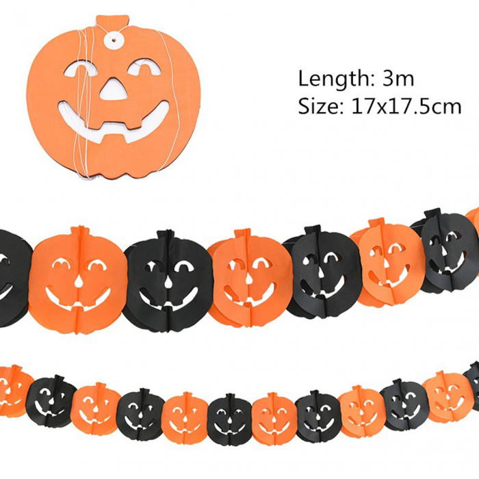 Ghirlanda de Hartie Halloween dovleac 3m B1-1118-16 [2]