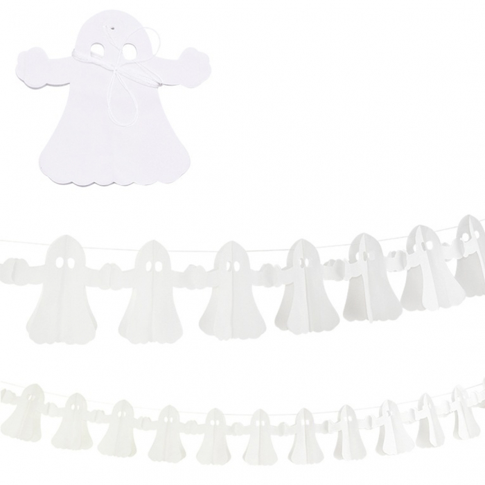 Ghirlanda de Hartie Halloween fantome albe  3m B1-1118-19 [1]