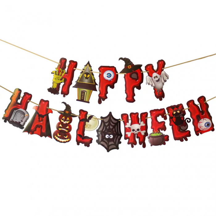 Ghirlanda colorata din Carton ' Happy Halloween ' 4-5m LY-2439-10 [1]