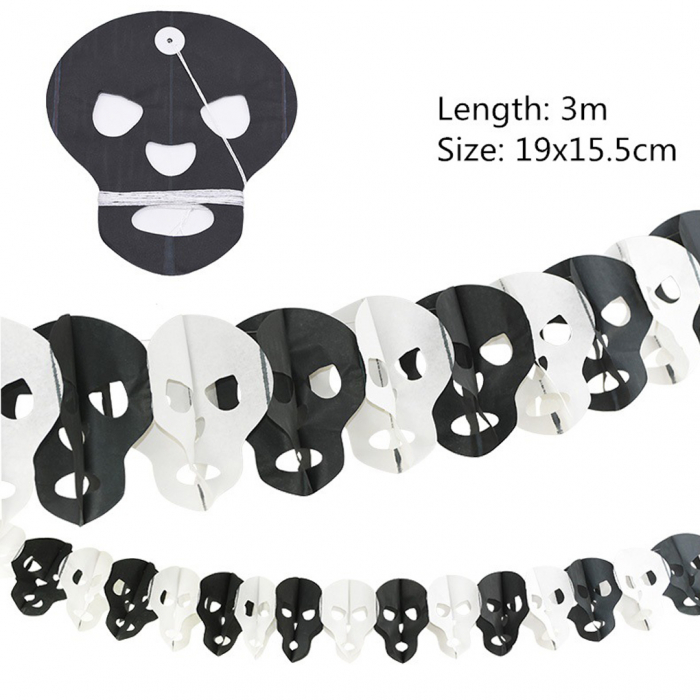 Ghirlanda de Hartie Halloween Model Craniu 3m B1-1118-18 [2]