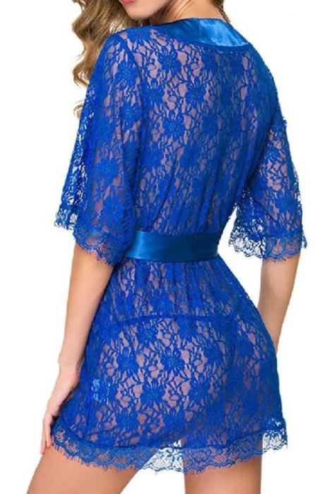 Halat albastru din dantela MDD-W396albastru [2]