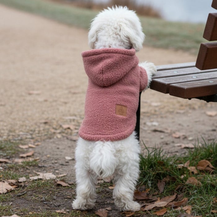 Hanorac flausat cu gluga XINA2106roz [4]