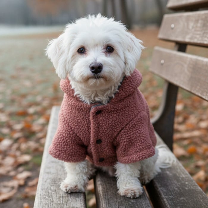 Hanorac flausat cu gluga XINA2106roz [1]