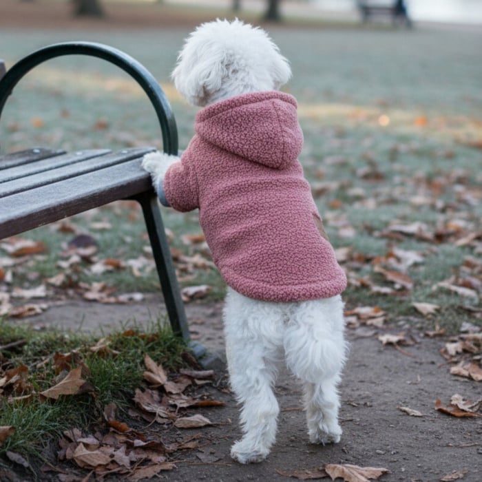 Hanorac flausat cu gluga XINA2106roz [6]