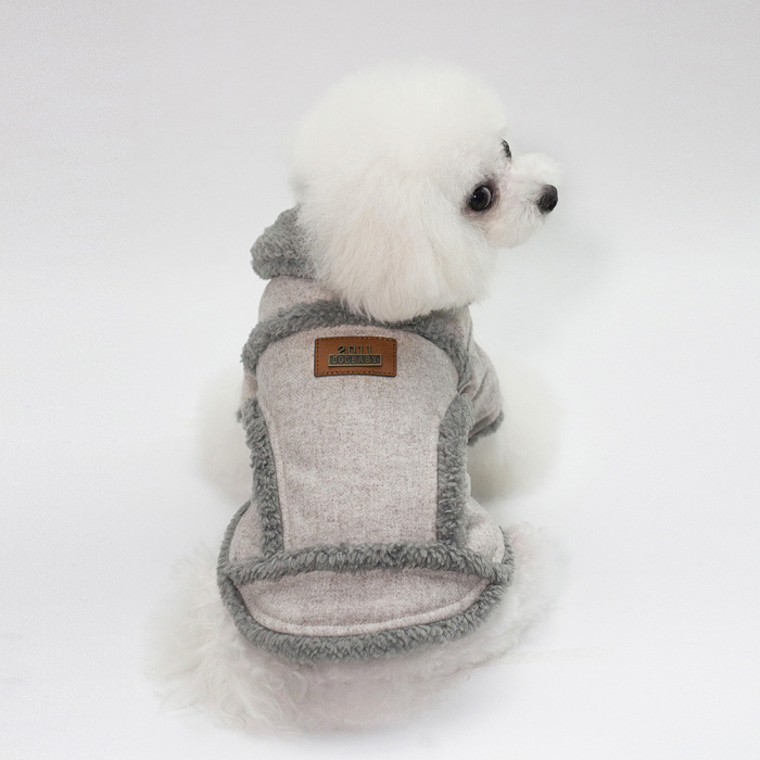 Hanorac imblanit DOG-16gri deschis [5]