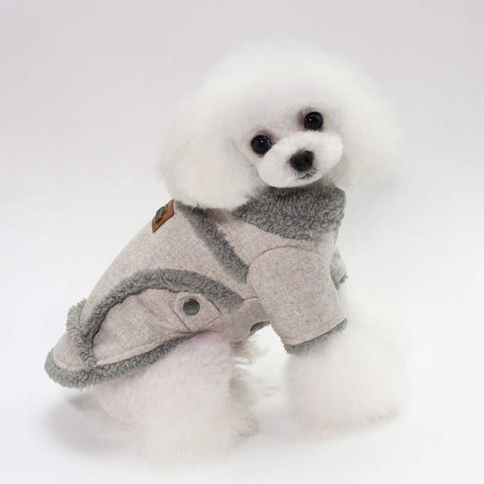 Hanorac imblanit DOG-16gri deschis [2]