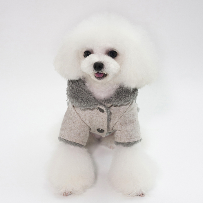 Hanorac imblanit DOG-16gri deschis [3]