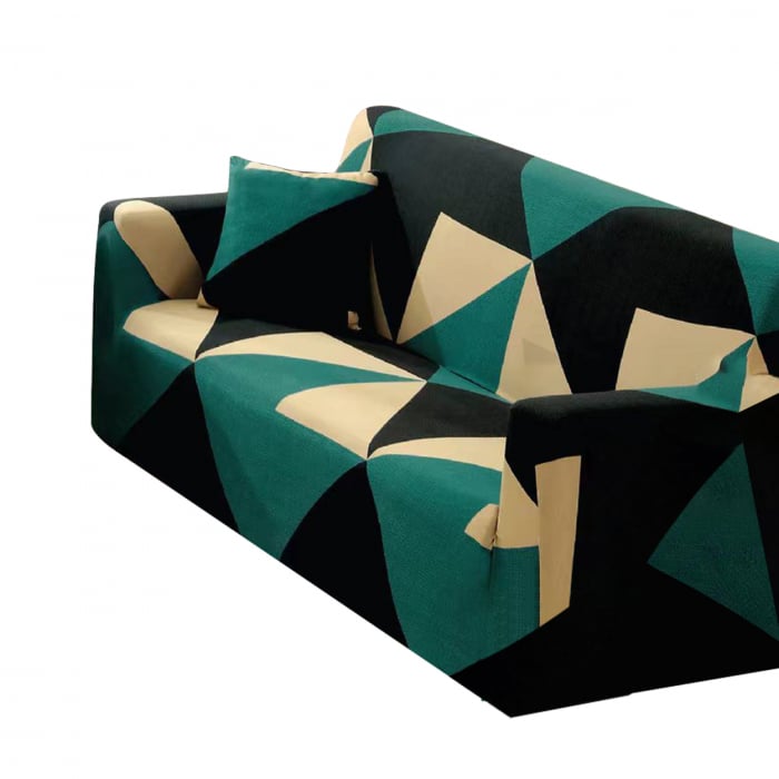 Husa canapea din bumbac elastic pentru 2 persoane JHS07-2 Verde [1]