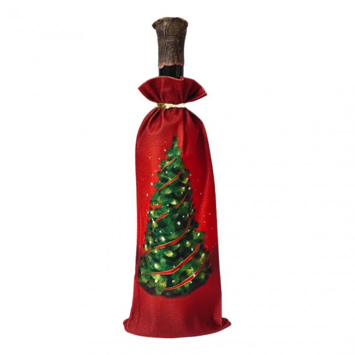 Husa pentru sticla de vin, model Craciun 6220-51B [1]