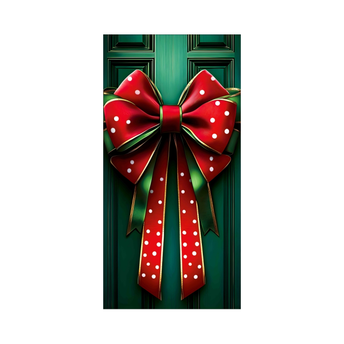 Husa decorativa pentru usa, cu elastic, model Craciun 100 x 220 cm 6220-2536 [2]