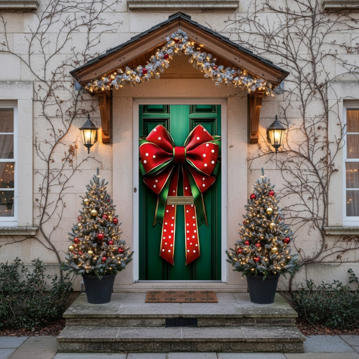 Husa decorativa pentru usa, cu elastic, model Craciun 100 x 220 cm 6220-2536 [1]