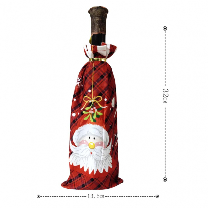 Husa pentru sticla de vin, model Craciun 6220-51A [2]