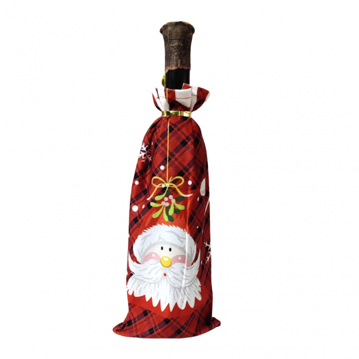 Husa pentru sticla de vin, model Craciun 6220-51A [1]