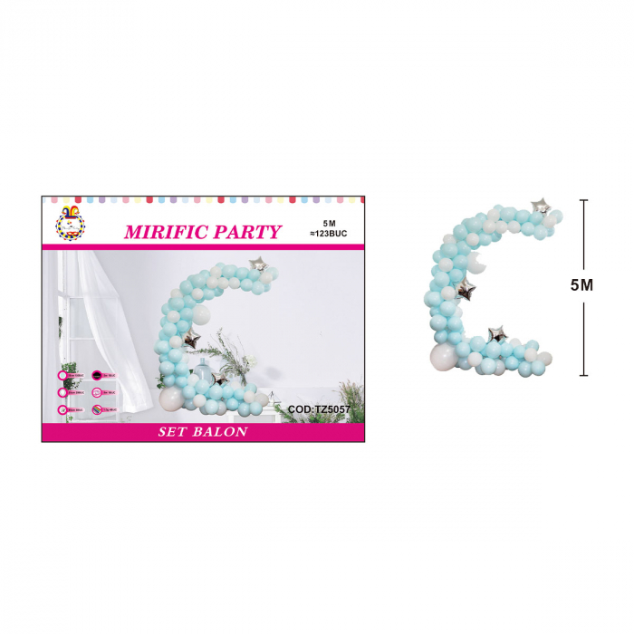 Set 123 baloane pentru aranjament tip arcada 5 m TZ5057 [2]