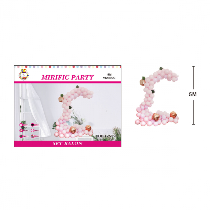 Set 123 baloane pentru aranjament tip arcada 5 m TZ5056 [2]