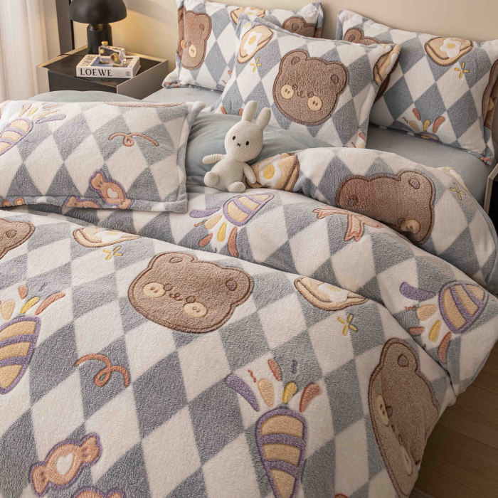 Lenjerie cocolino de pat single 4 piese CO-12 [4]