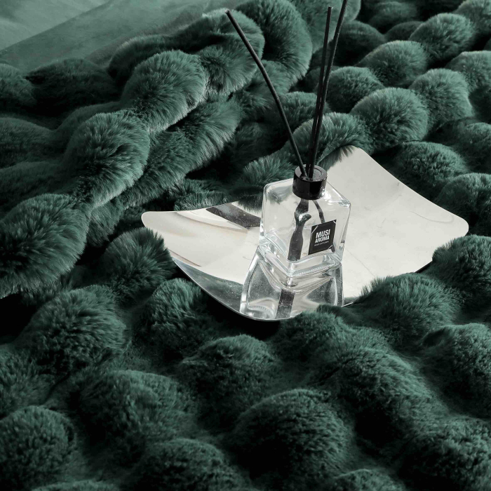 Lenjerie de pat dublu pufoasa din blanita artificiala de iepure 6 piese LBI-02 [3]