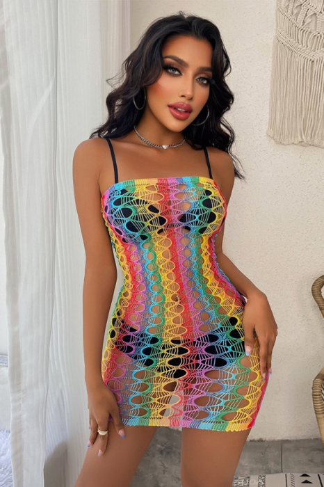 Lenjerie erotica, rochita sexy transparenta tip plasa YD-C06 [2]