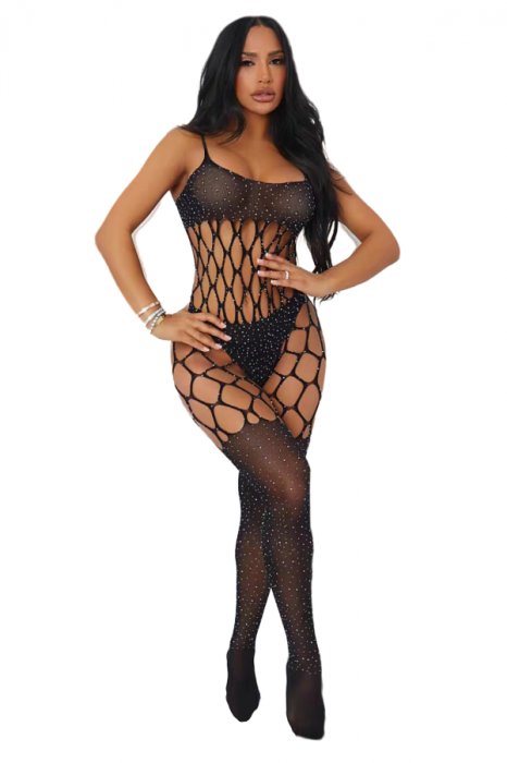 Lenjerie erotica tip bodystocking YD-21192negru [1]