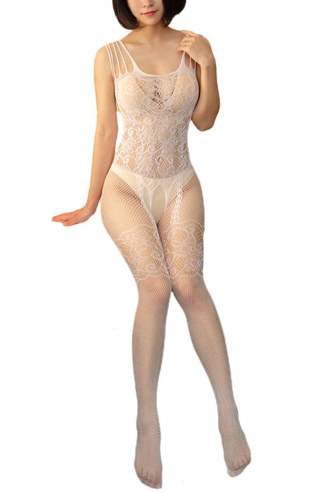 Lenjerie erotica tip bodystocking YML-015alb [1]