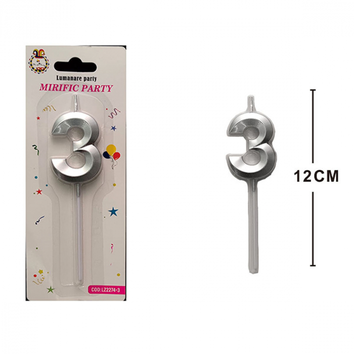 Lumanare aniversara pentru tort 12 cm LZ2274 [2]