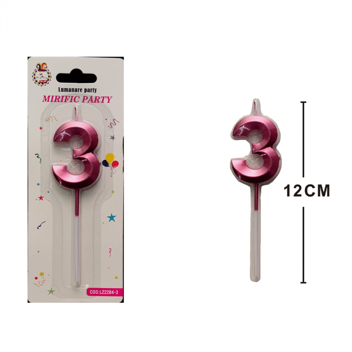 Lumanare aniversara pentru tort 12 cm LZ2284 [2]