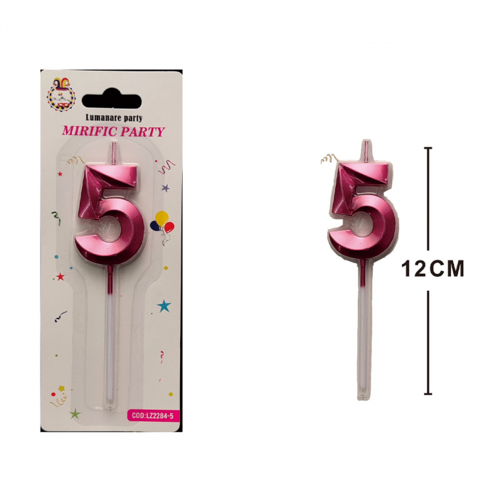 Lumanare aniversara pentru tort 12 cm LZ2284 [2]