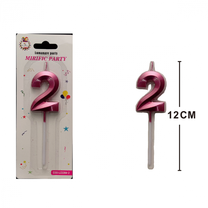 Lumanare aniversara pentru tort 12 cm LZ2284 [2]