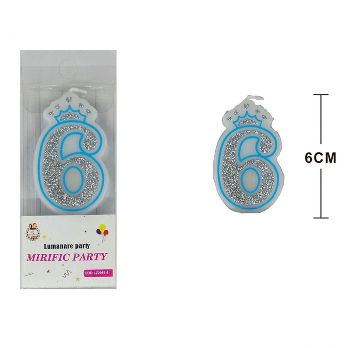 Lumanare aniversara pentru tort 6 cm LZ2051 [2]