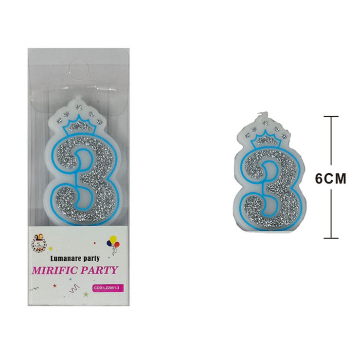 Lumanare aniversara pentru tort 6 cm LZ2051 [2]