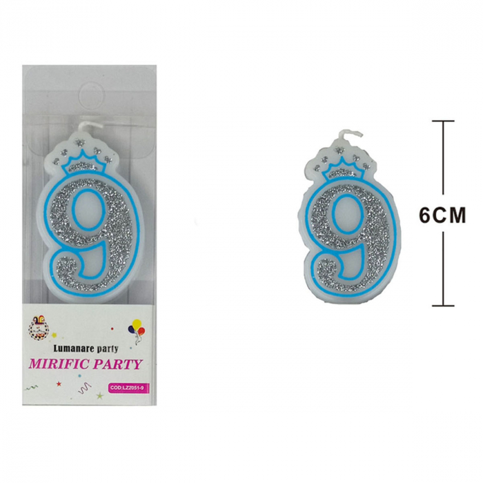 Lumanare aniversara pentru tort 6 cm LZ2051 [2]