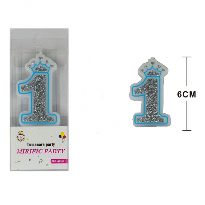 Lumanare aniversara pentru tort 6 cm LZ2051 [2]