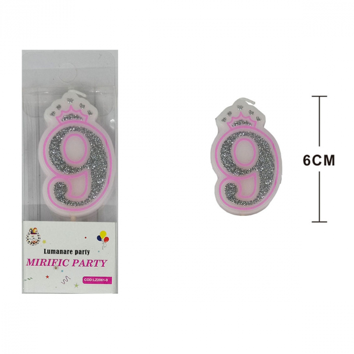 Lumanare aniversara pentru tort 6 cm LZ2061 [2]
