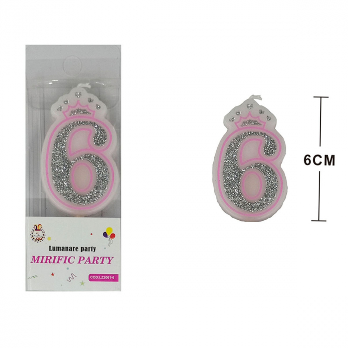 Lumanare aniversara pentru tort 6 cm LZ2061 [2]
