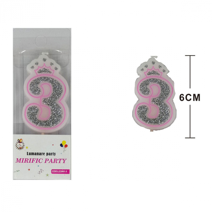 Lumanare aniversara pentru tort 6 cm LZ2061 [2]