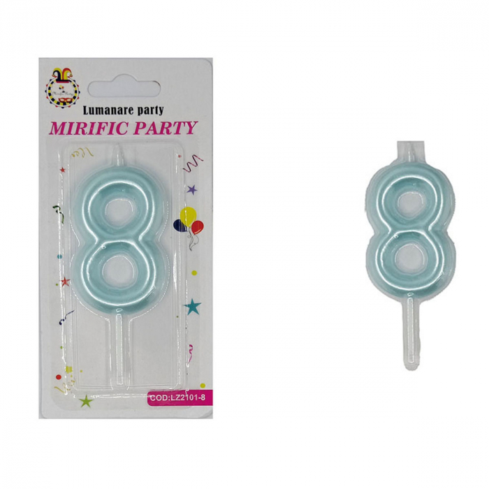 Lumanare aniversara pentru tort 8 cm LZ2101 [2]
