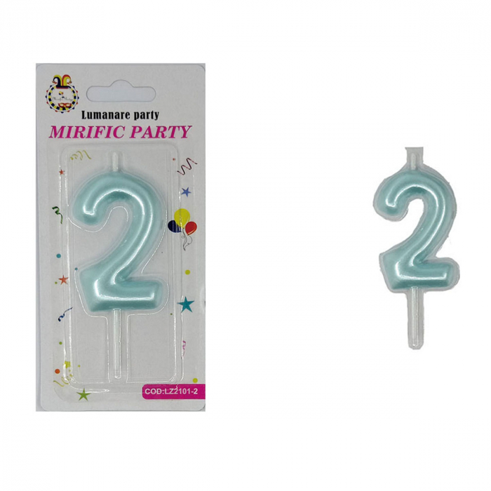 Lumanare aniversara pentru tort 8 cm LZ2101 [2]