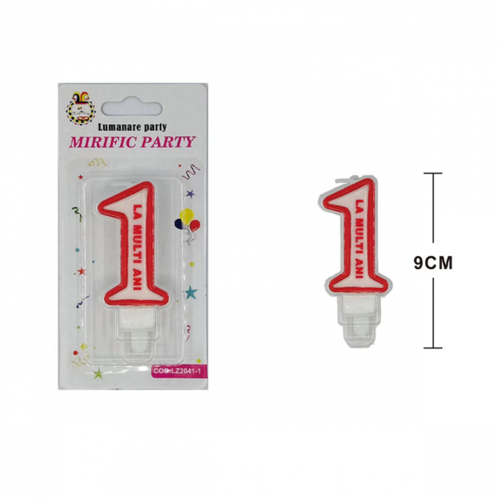 Lumanare aniversara pentru tort 9 cm LZ2041 [2]
