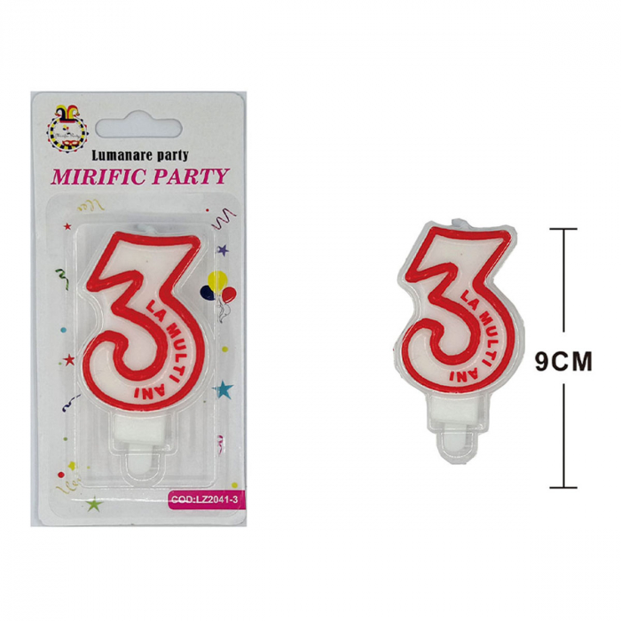 Lumanare aniversara pentru tort 9 cm LZ2041 [2]